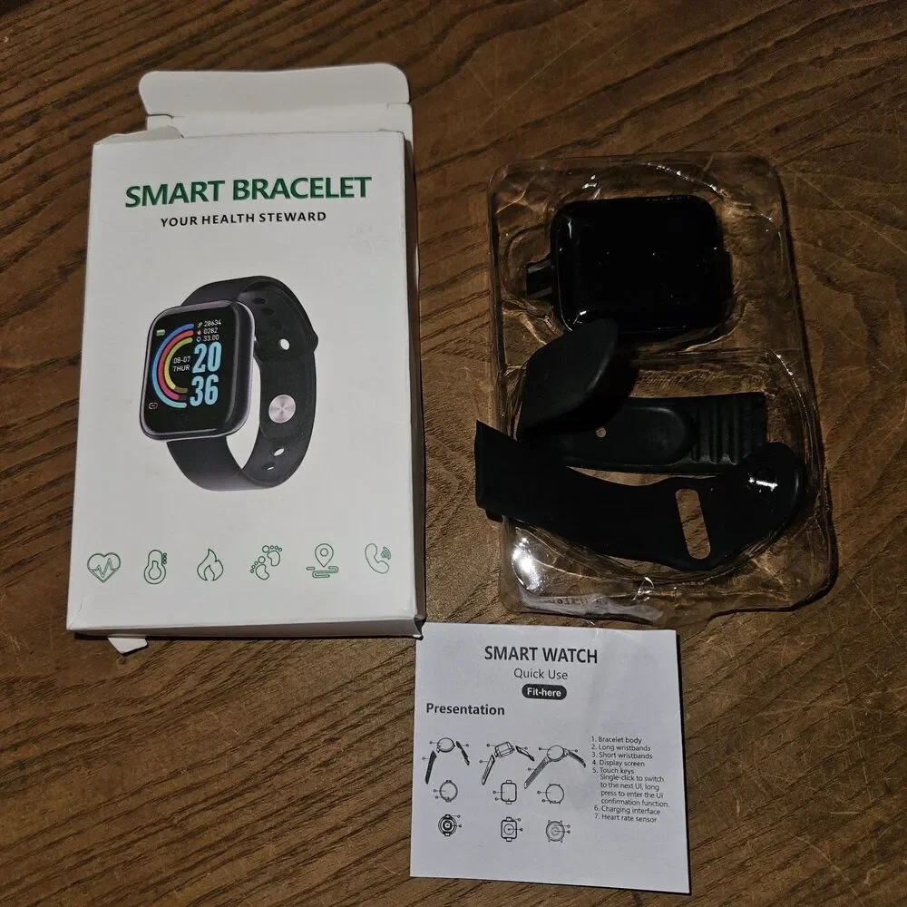 Smart Fitness Tracker Watch Heart Rate Step Counter Waterproof Sleep Track